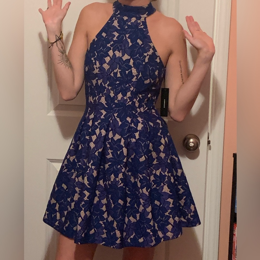 SMALL Lulu’s Royal Blue Lace Dress